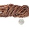 8x6mm Luster Opaque Rose Gold Topaz Glass Bell Flower Beads One Strand apx 25 beads GB-FB34